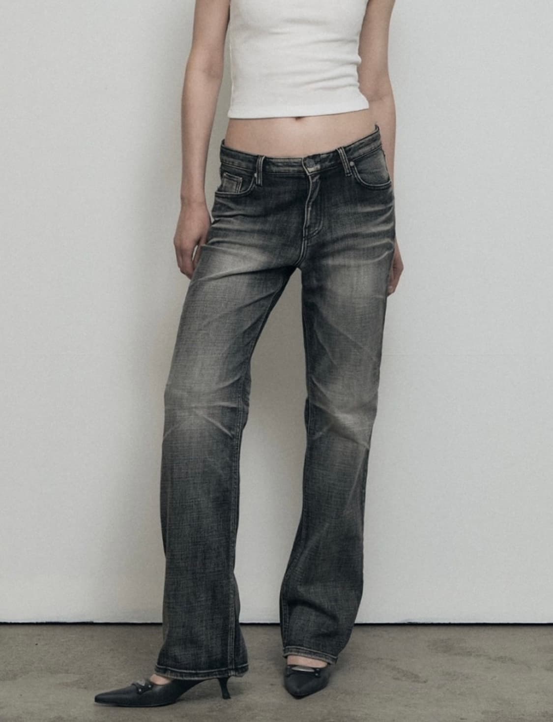 보헤미안서울 CRUMPLED WASHING DENIM PANTS M 상품이미지1