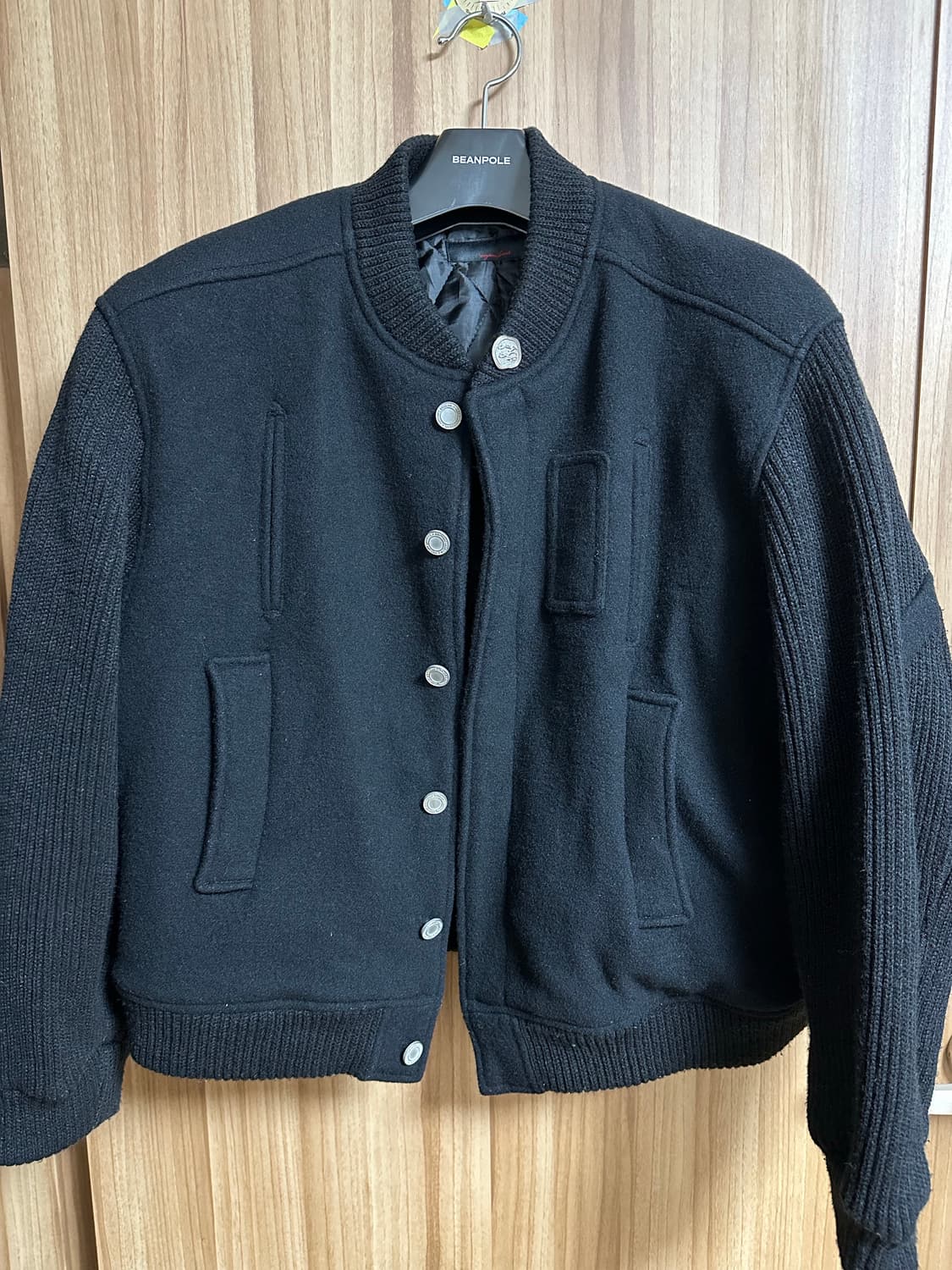 prt x anytime loreak 튤립 바시티 자켓 블랙 M 상품이미지4