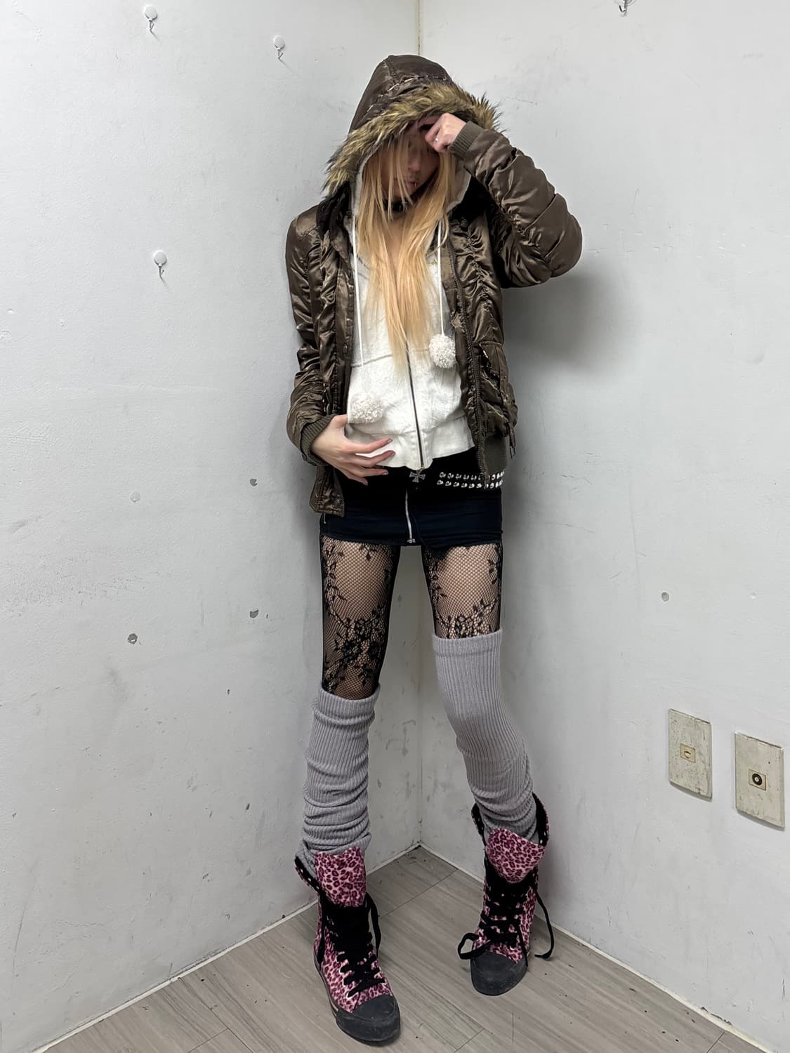 [GAL]00‘s Rare Design Shirring Leopard F 상품이미지7