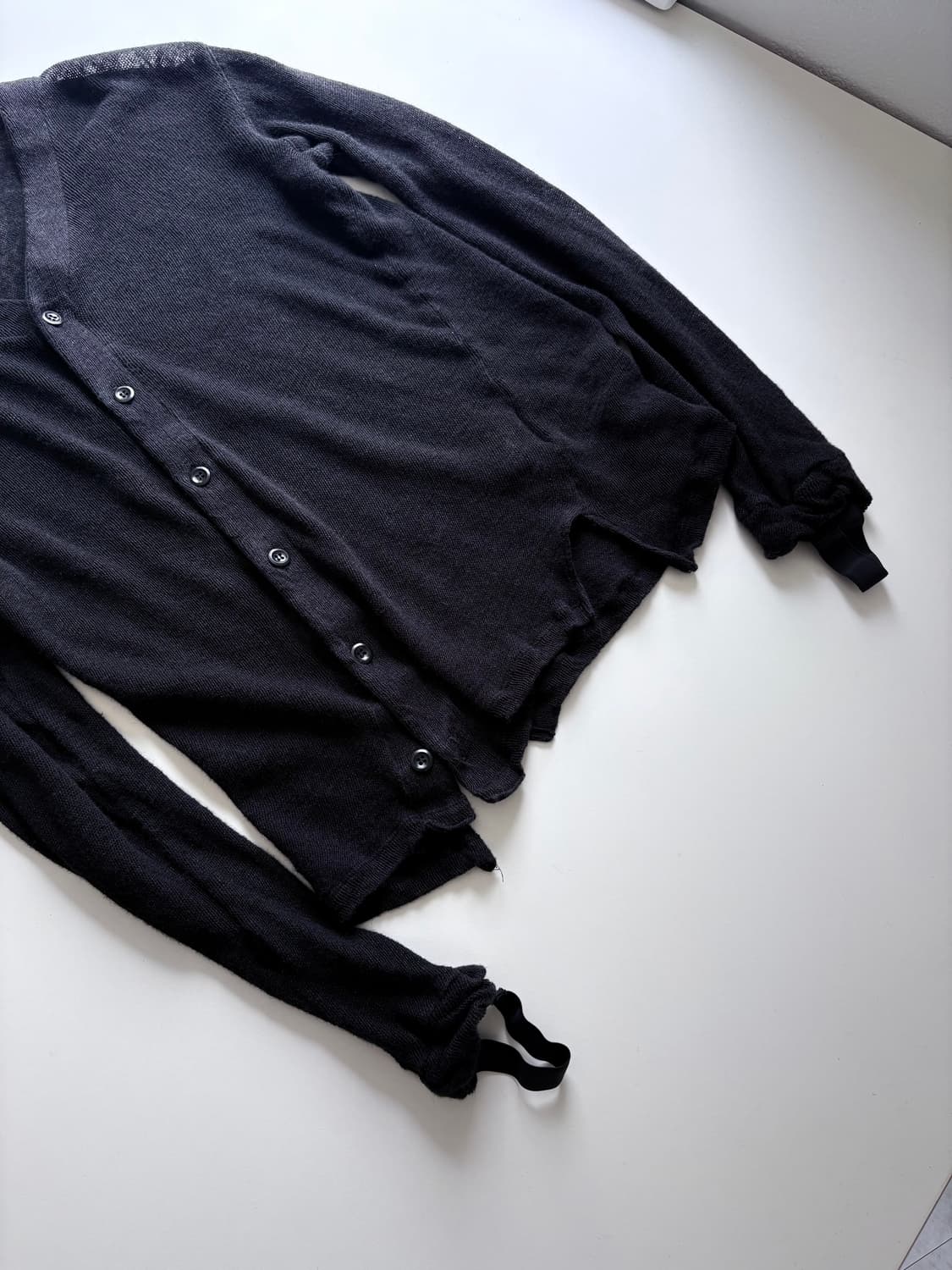 헬무트랭 린넨 시어 사선 가디건 상품이미지4