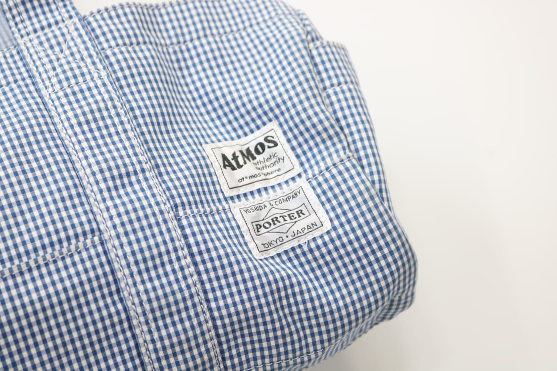포터 x 아트모스 협업 깅엄 체크 더플백 상품이미지4