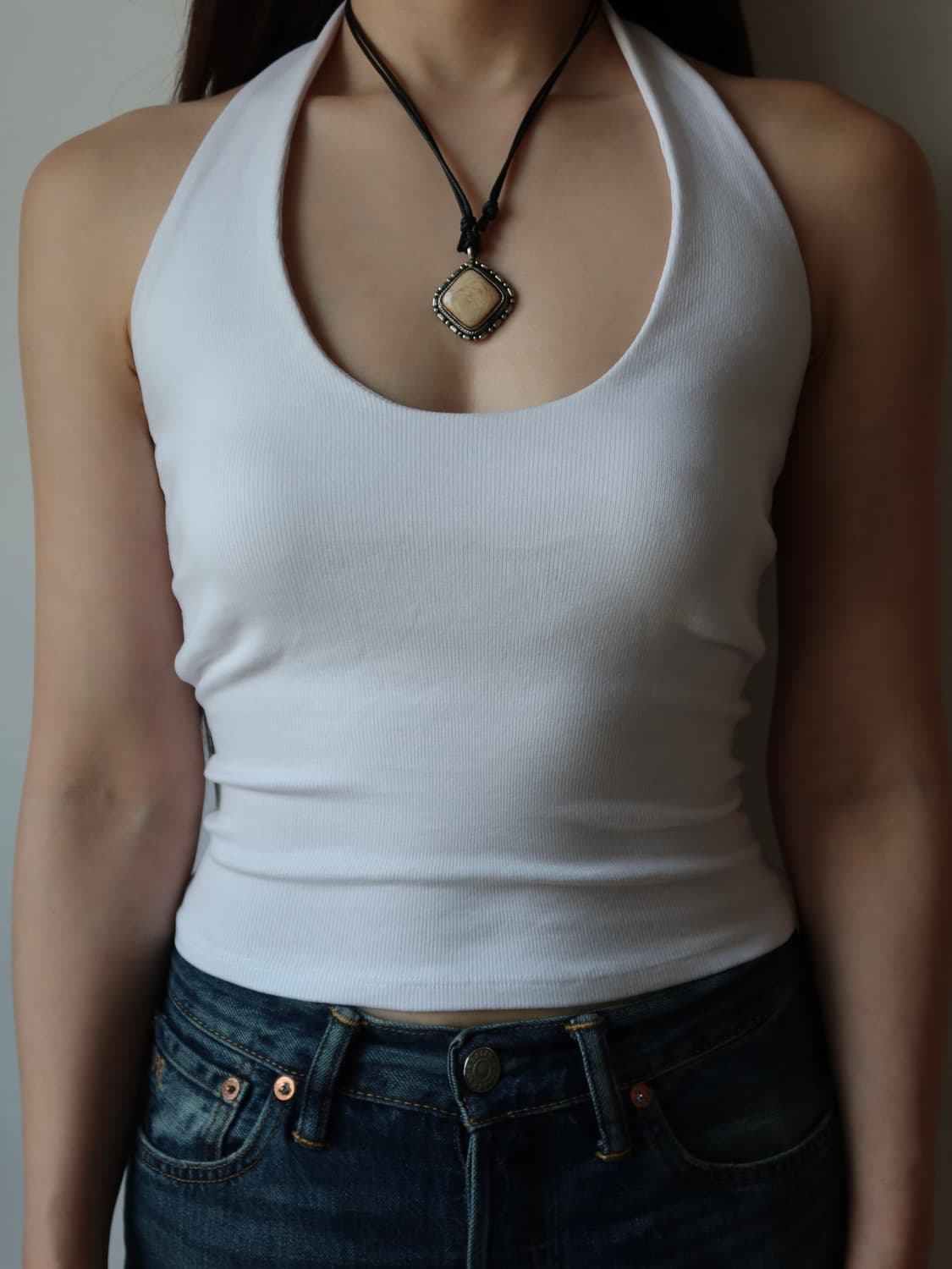 square stone necklace 상품이미지2