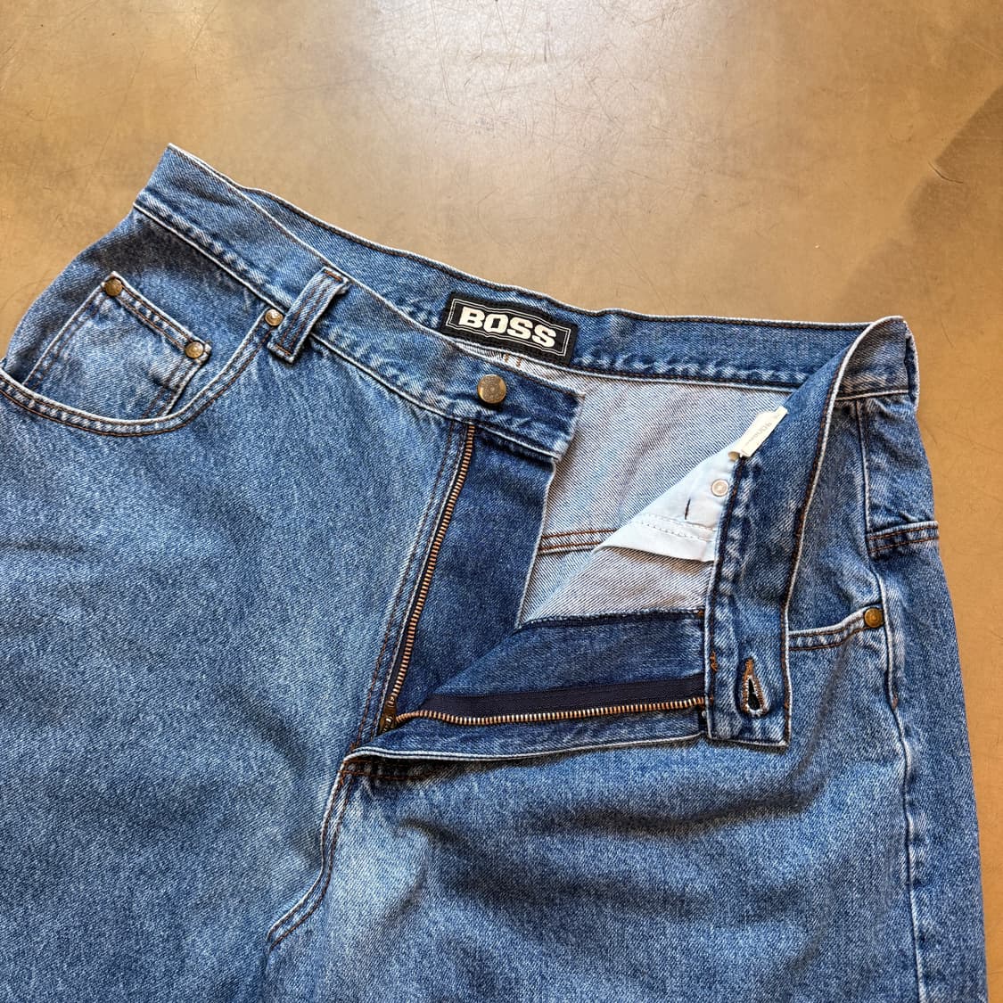 90s usa 보스 데님 버뮤다 팬츠 졸트 상품이미지7