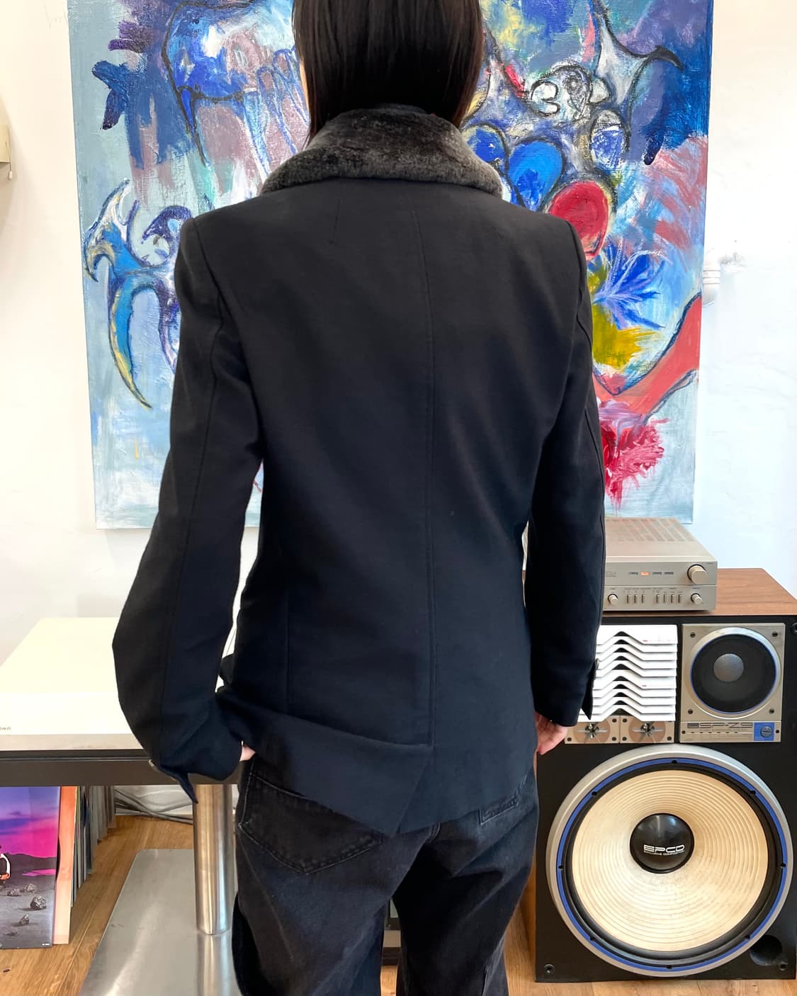 [M] 미하라야스히로 퍼 트리밍 테일러드 자켓 상품이미지5