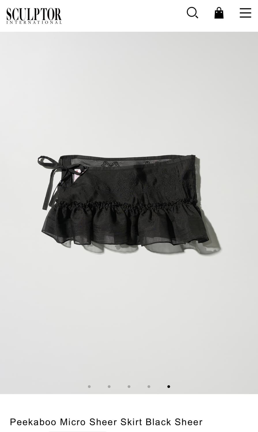 새상품) Sculptor micro sheer skirt  상품이미지4