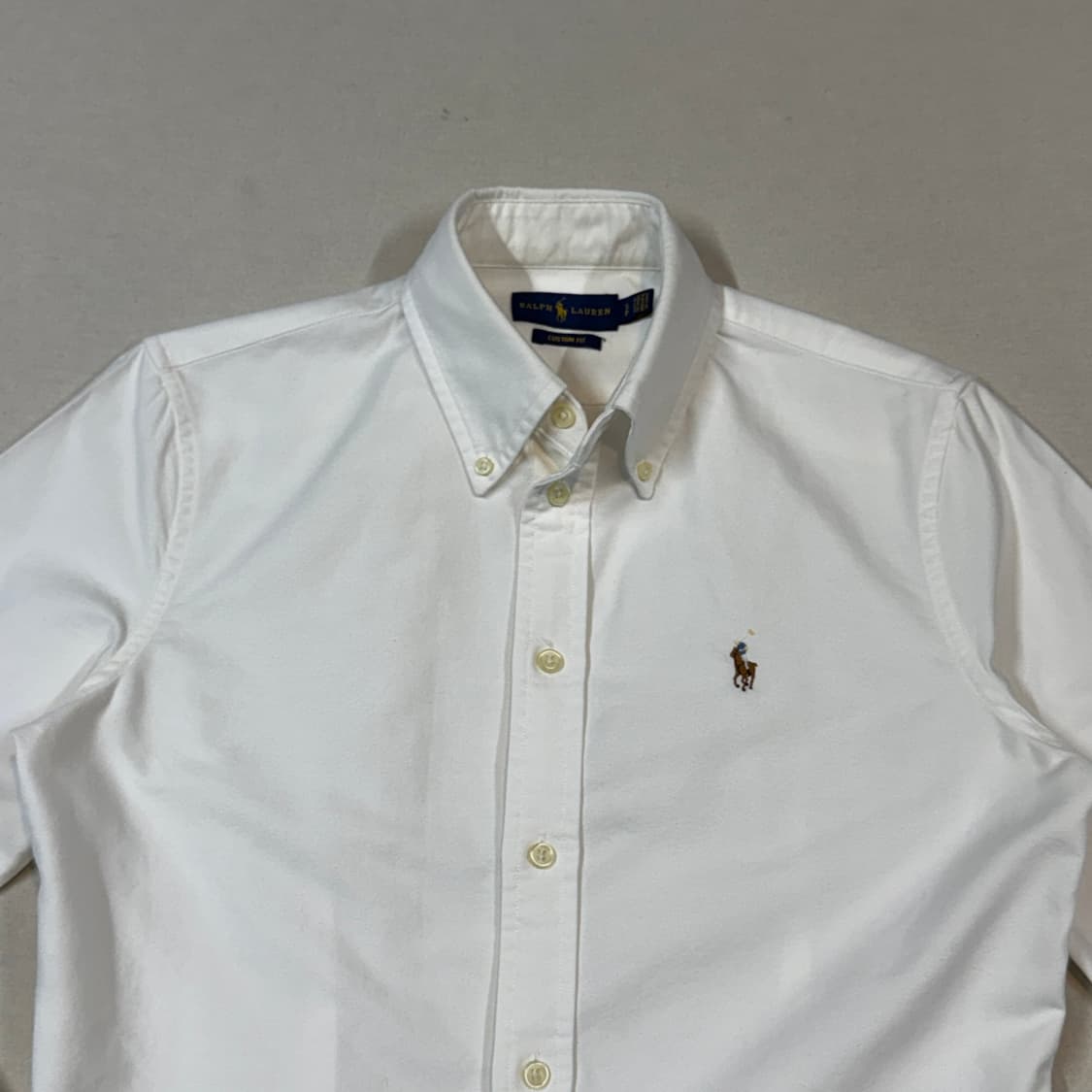 S) 폴로 랄프로렌 클래식 화이트 옥스포드 셔츠 커스텀핏 Z53 상품이미지4