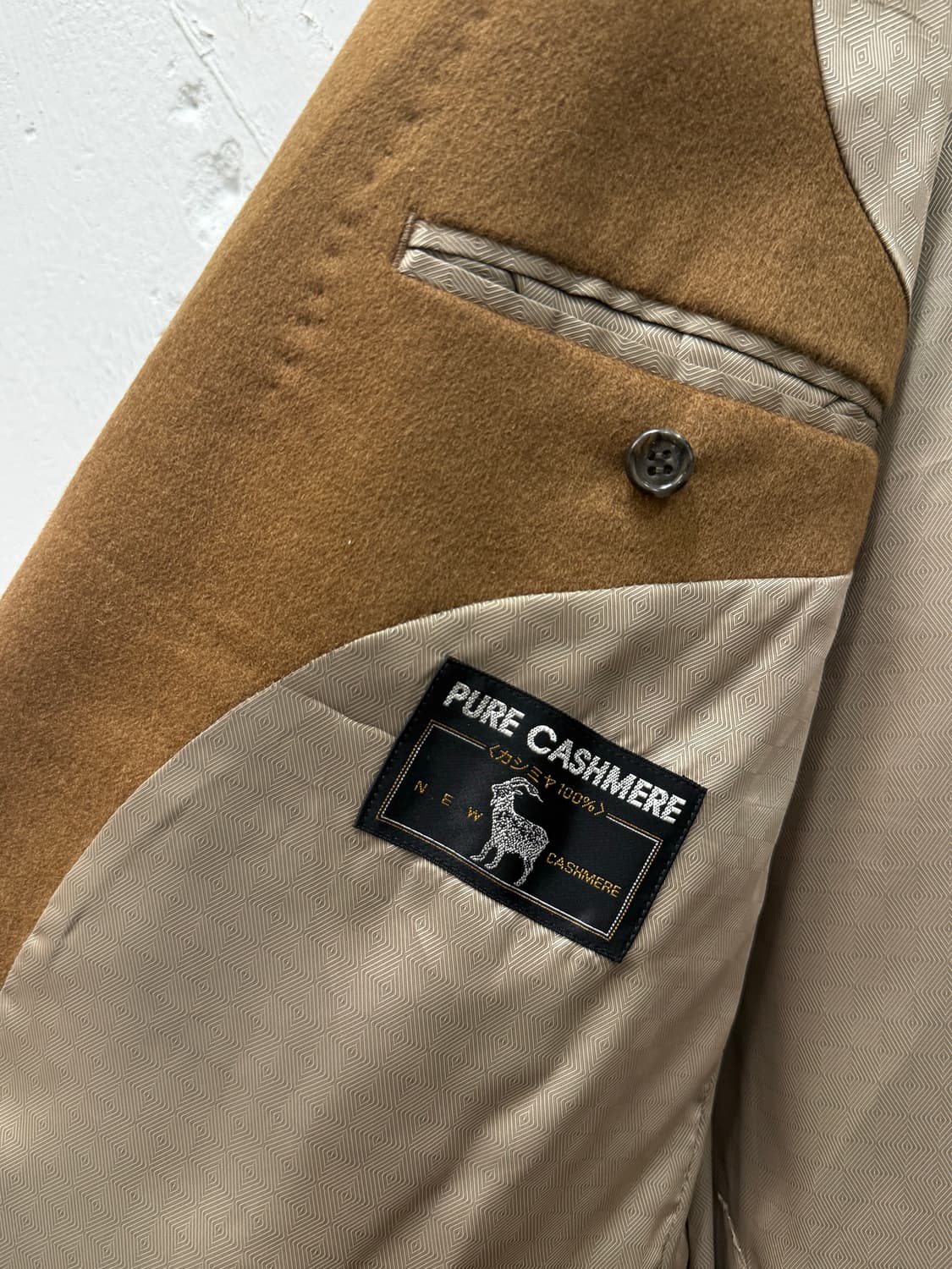 L) Cashmere 100% Camel Double-Breasted J 상품이미지9