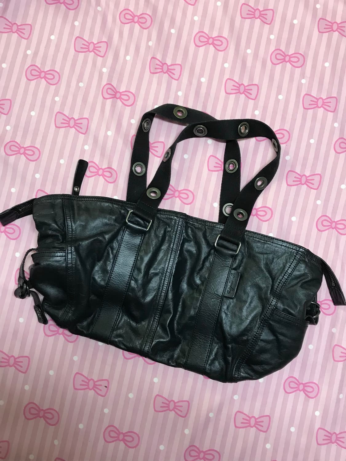 Agnes b 아녜스베 보야지라인 가죽 숄더백 y2k 상품이미지2