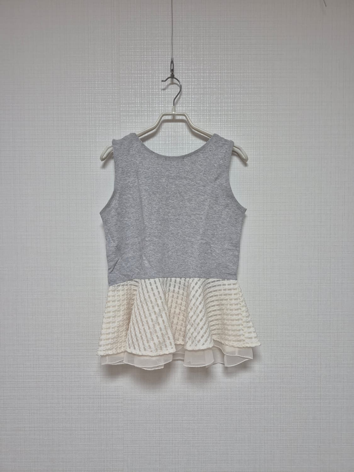 Rosebud 히메카지 이중후릴 탱크탑 그레이 상품이미지2