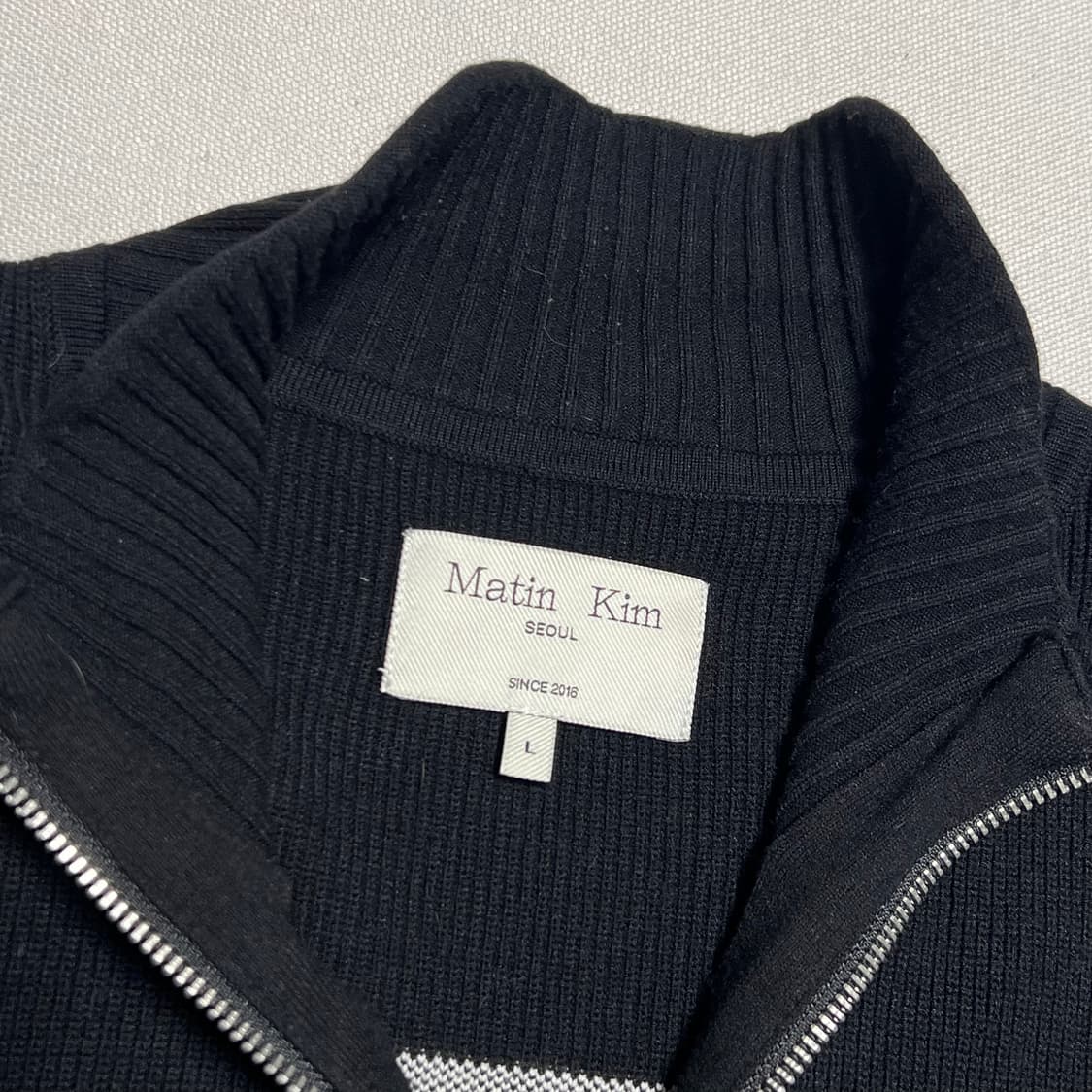 L 마땡킴 스펠 포인트 니트 집업 상품이미지4