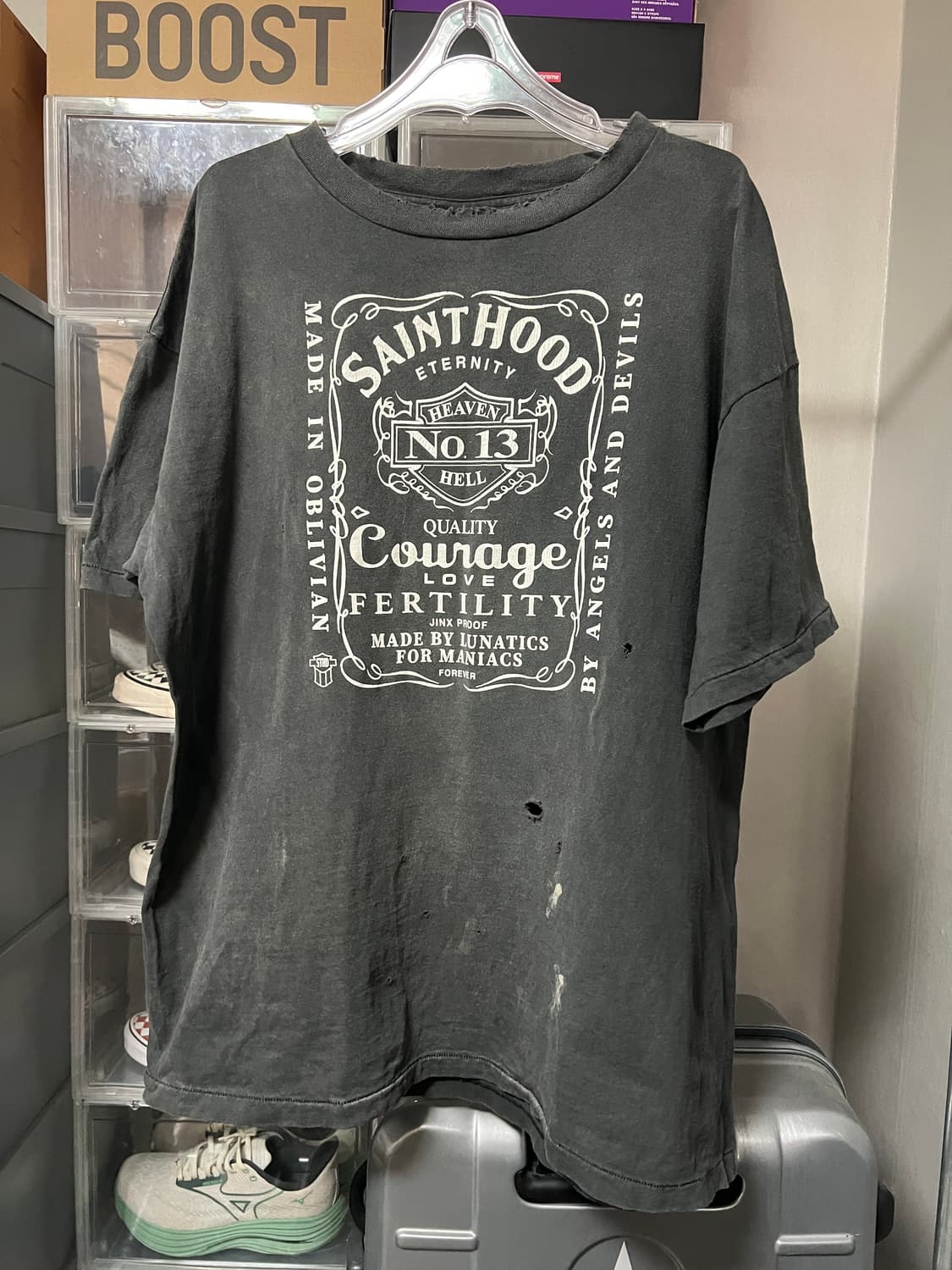 네이버후드x세인트 마이클 STHD 티셔츠 (크림) 상품이미지1