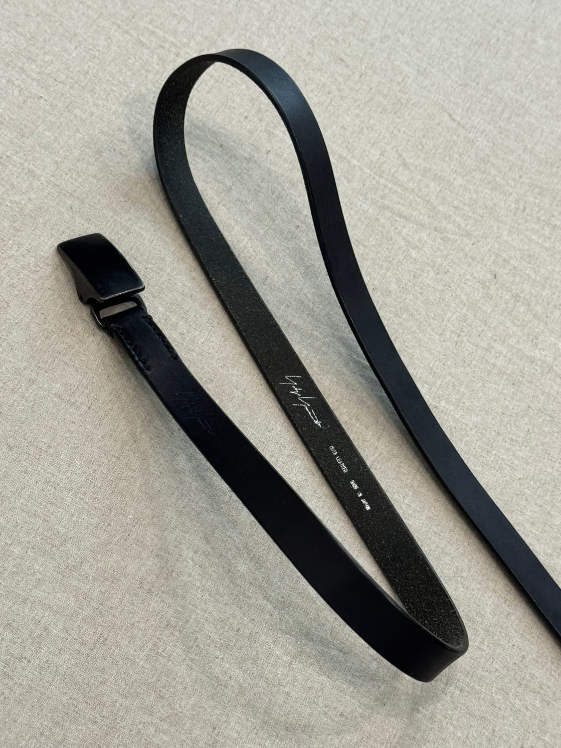 요지야마모토 뿌르옴므 23aw 밀리터리 세이프 레더 벨트 상품이미지4