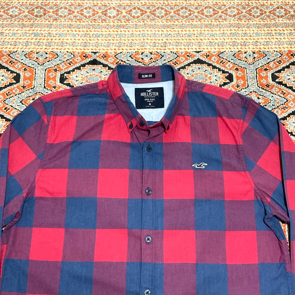 홀리스터 레드 체크 셔츠 남방 남성M 상품이미지2