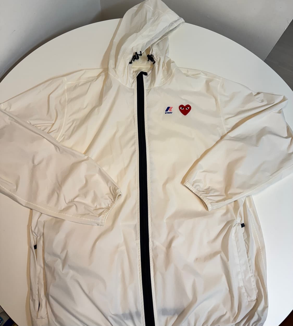 꼼데가르송 X 까웨 후드 레인 자켓 2XL 상품이미지3