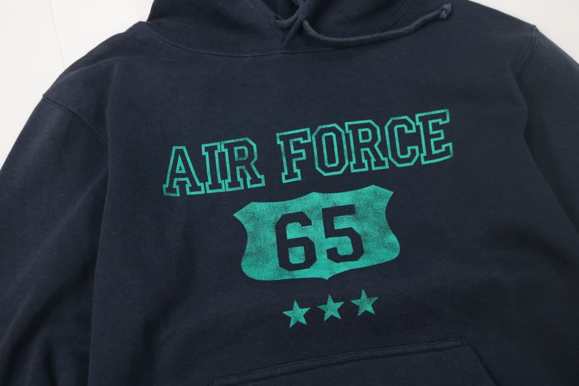 빈티지 에어포스 65 그래픽 네이비 후드 티셔츠 (LL) 상품이미지3
