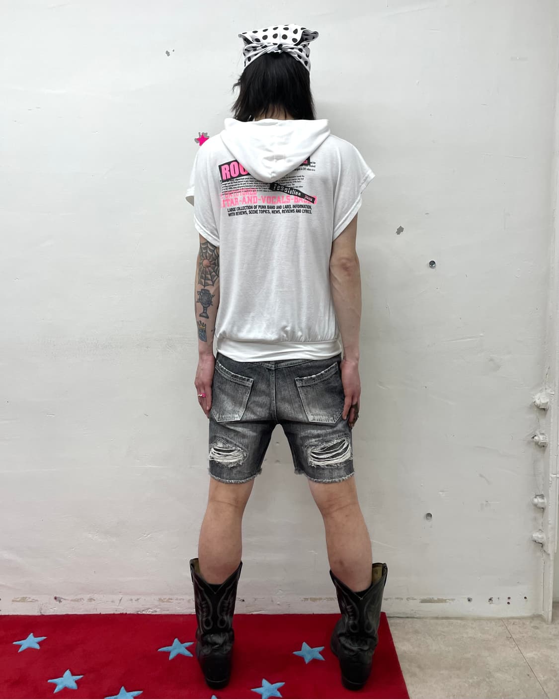 Retro Pink American Flag Hooded T-Shirt 상품이미지5