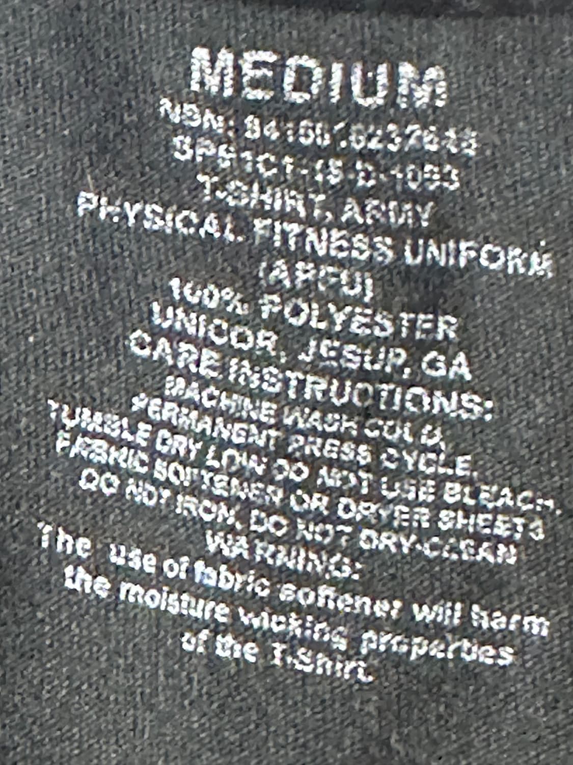 미육군 APFU 체육복 트레이닝복 긴팔 티셔츠 (M) (17) 상품이미지7