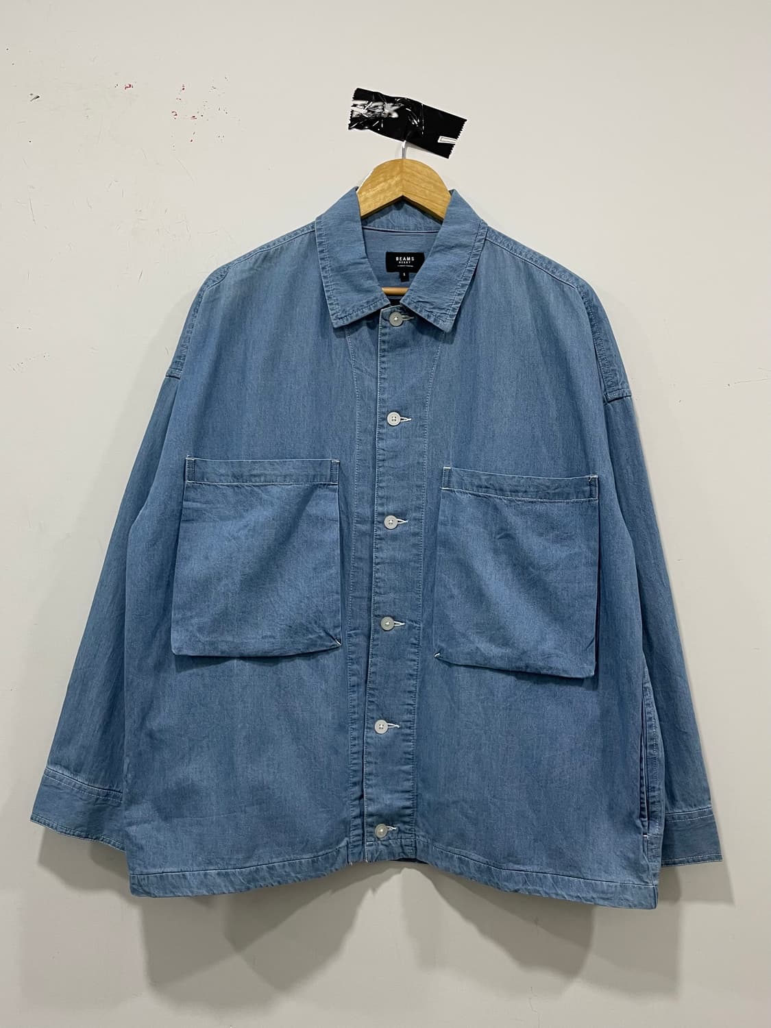 Beams heart 빔즈 하트 빅 포켓 데님 초어 셔츠자켓 상품이미지2