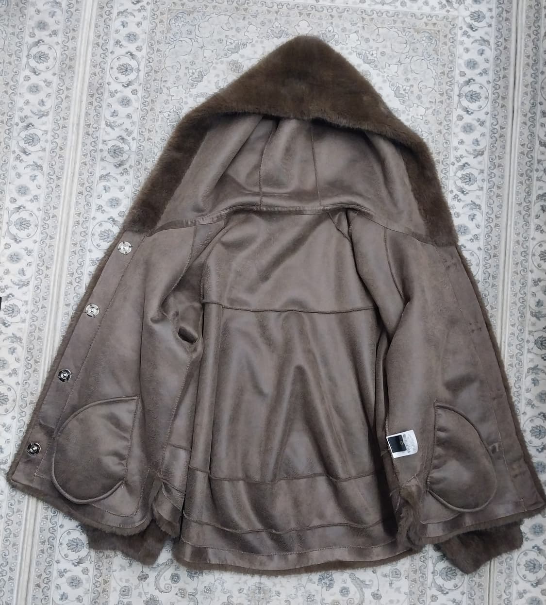 지고트 브라운 퍼 후드 숏 코트 F (66-66반) 상품이미지2