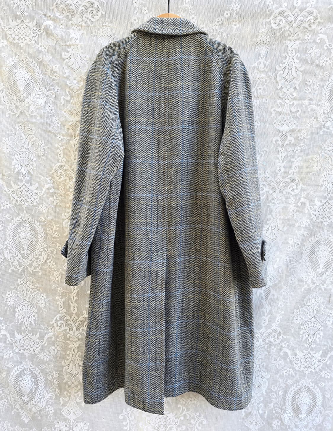 90s 버버리 아일리쉬 트위드 발마칸 코트 상품이미지7