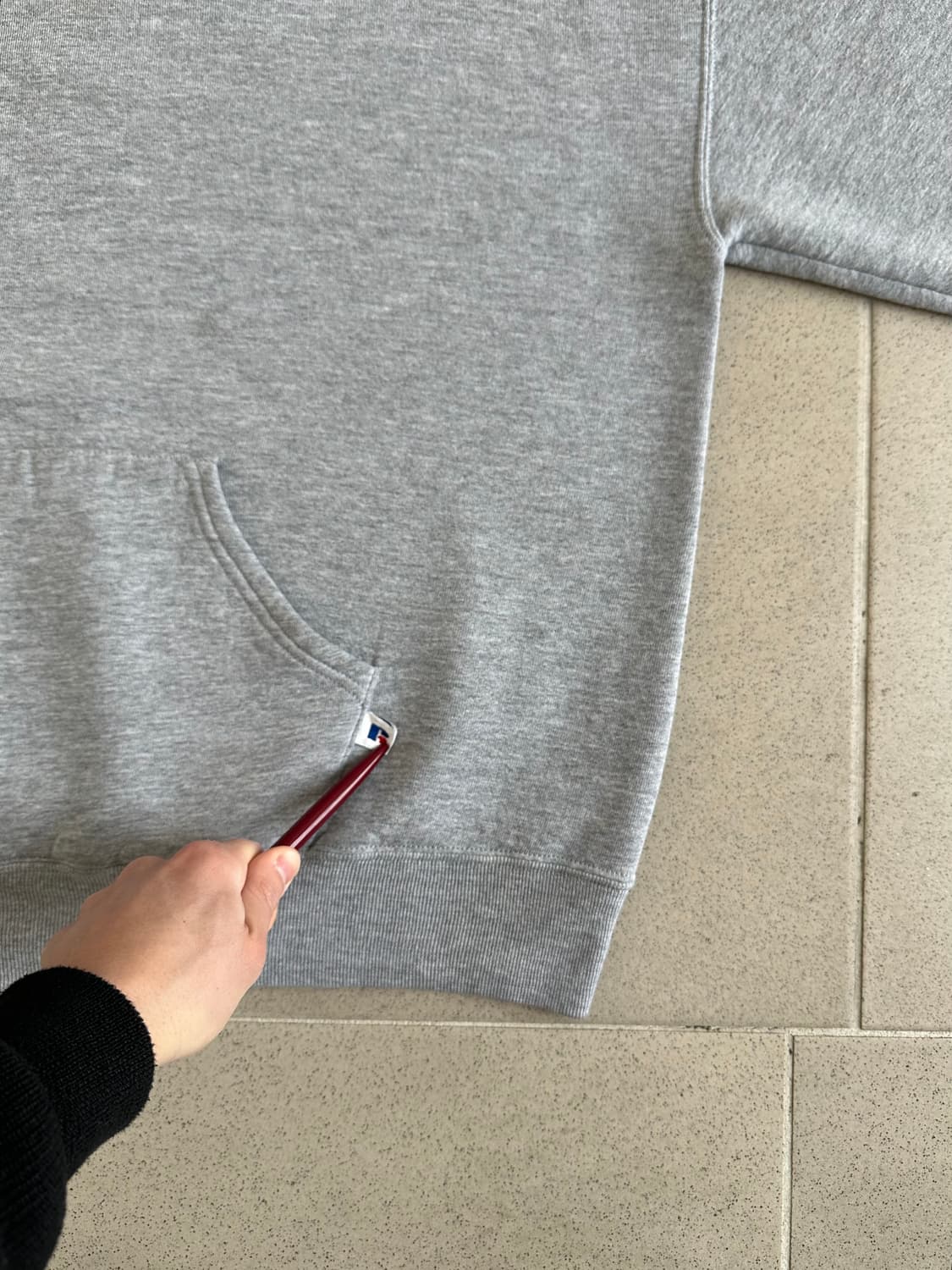 90s 빈티지 러셀 후드 그레이 XL 상품이미지3