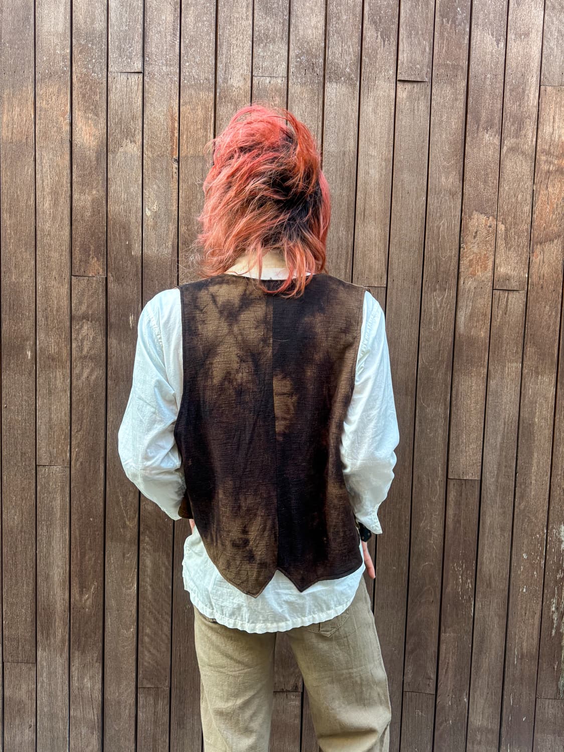 Vintage Tie-dye Linen Vest 상품이미지3