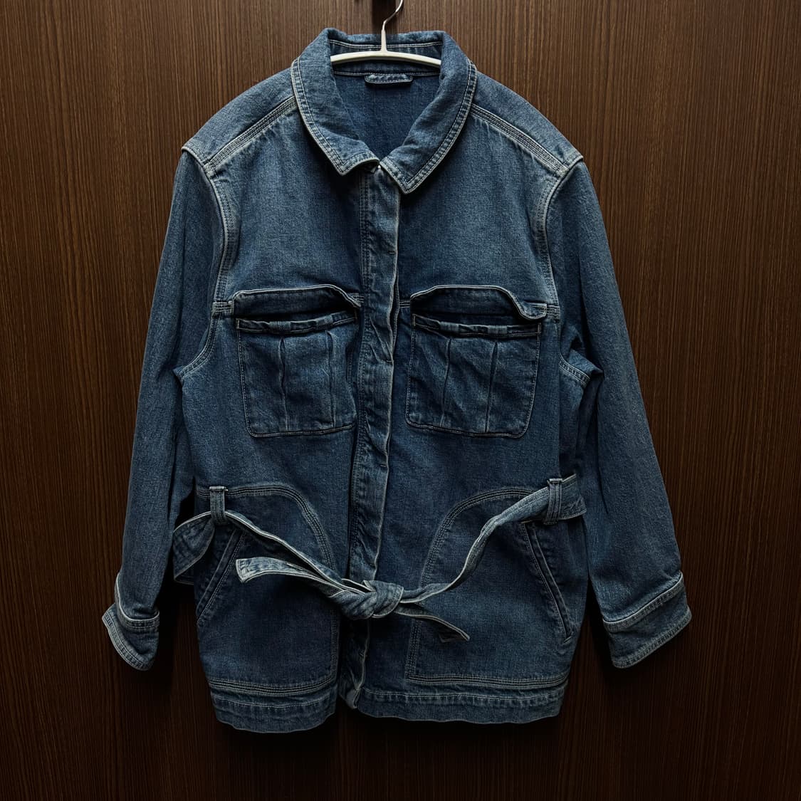 앤아더스토리즈 벨티드 청자켓  상품이미지1