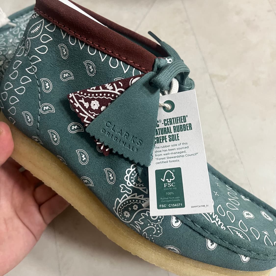 [새상품]클락스 왈라비 부츠 그린 페이즐리 265 270 280 285 상품이미지3