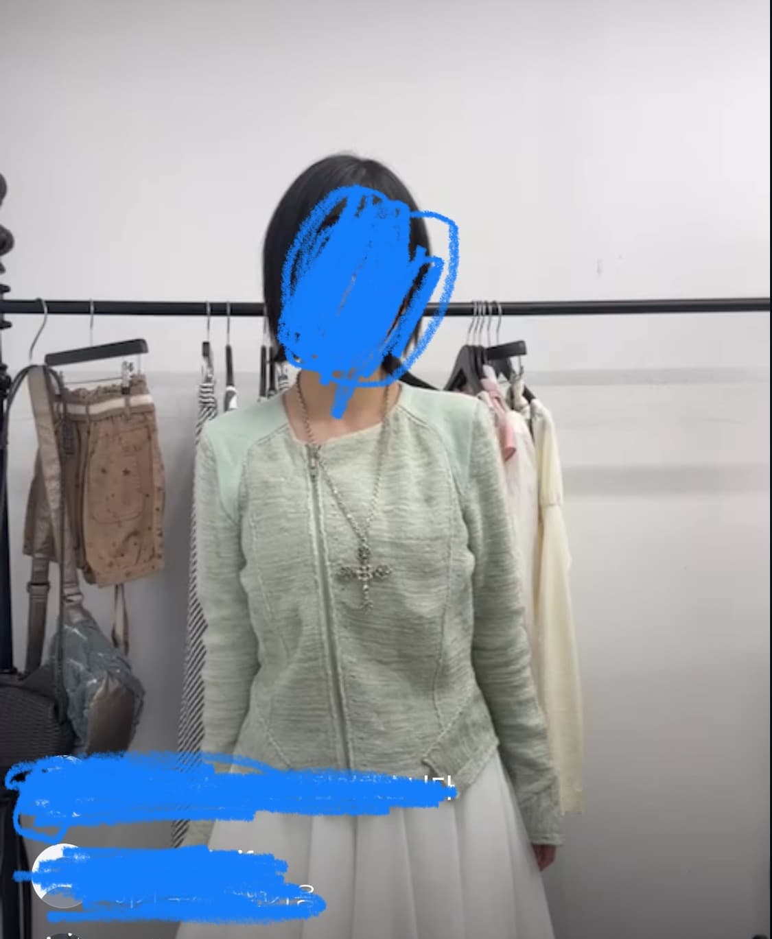 큐빈티지 헬무트랭st 사선 집업 민트그린 파우닝 레이어룸  상품이미지2