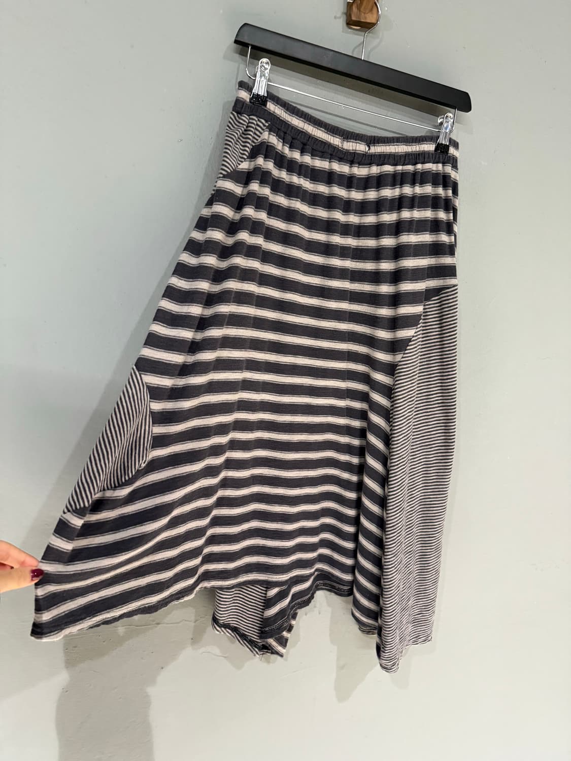 unbalance pattern mix detail skirt  상품이미지6