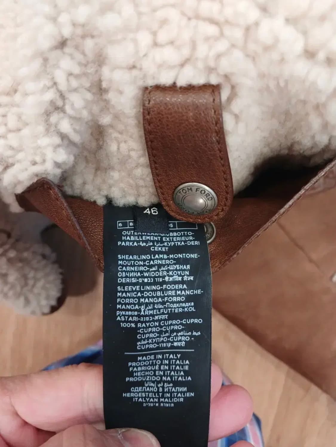 TOM FORD SHEARLING TRIMMED SUEDE JACKET 상품이미지9