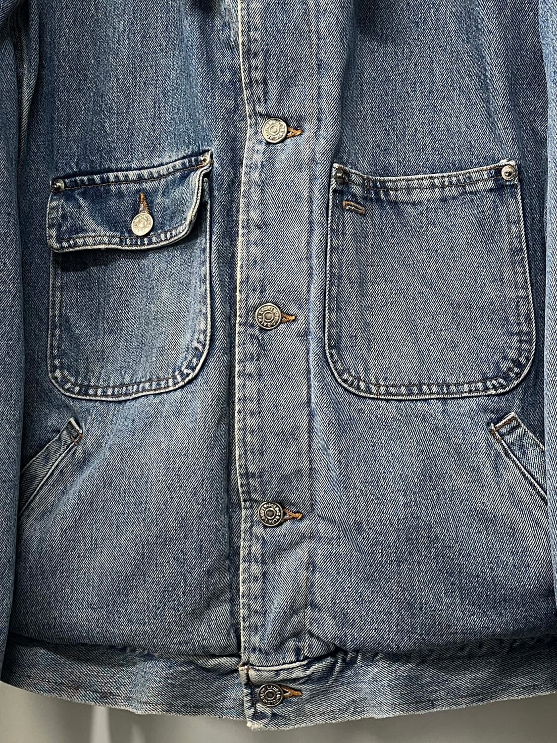 80's 폴로 랄프로렌 usa 덩가리 코듀로이 블랭킷 데님 트러커 자켓 상품이미지5