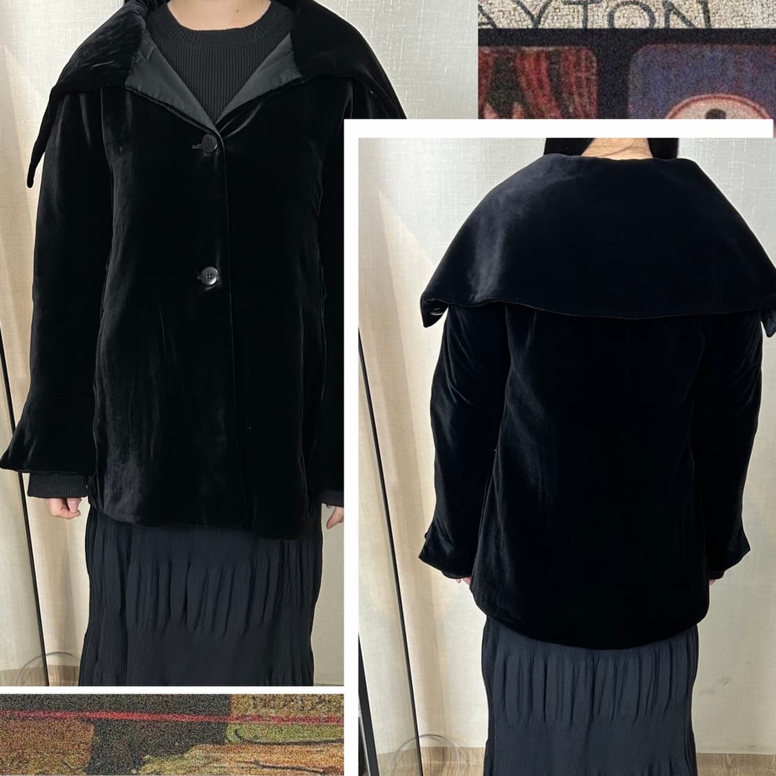 아르마니 콜레지오니 실크 벨벳 푸퍼 자켓 상품이미지1