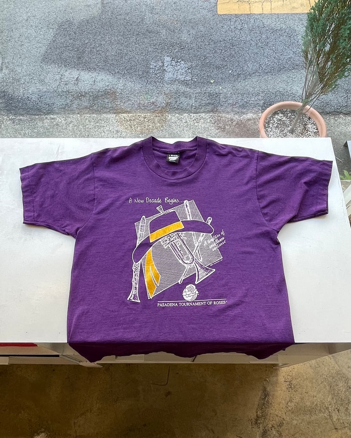 90‘s USA “Rose Parade” T-shirt L 상품이미지4