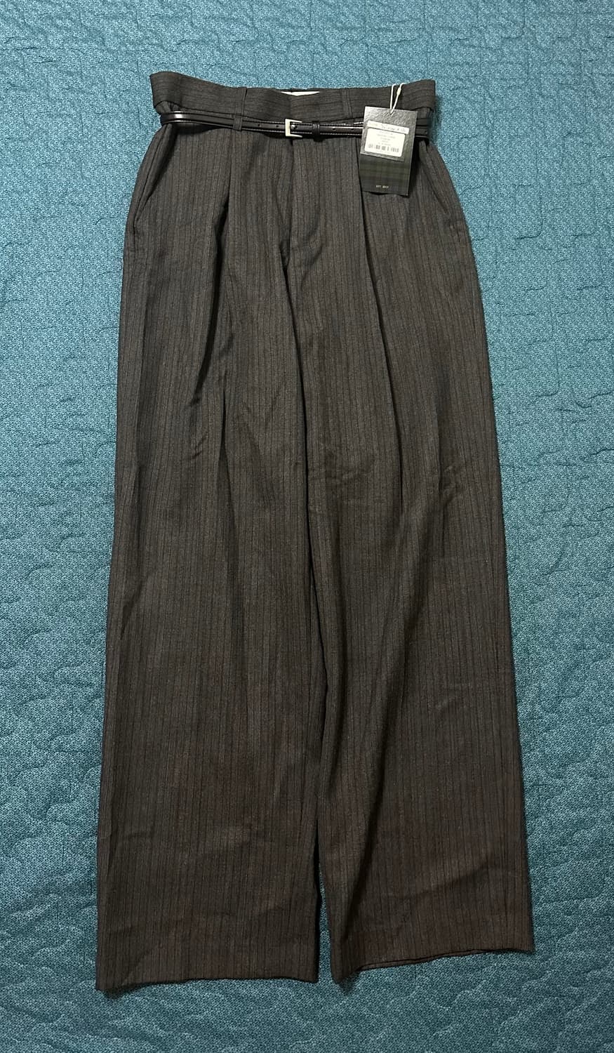 [M] STU 크리즈 벨트 슬랙스 차콜 상품이미지2