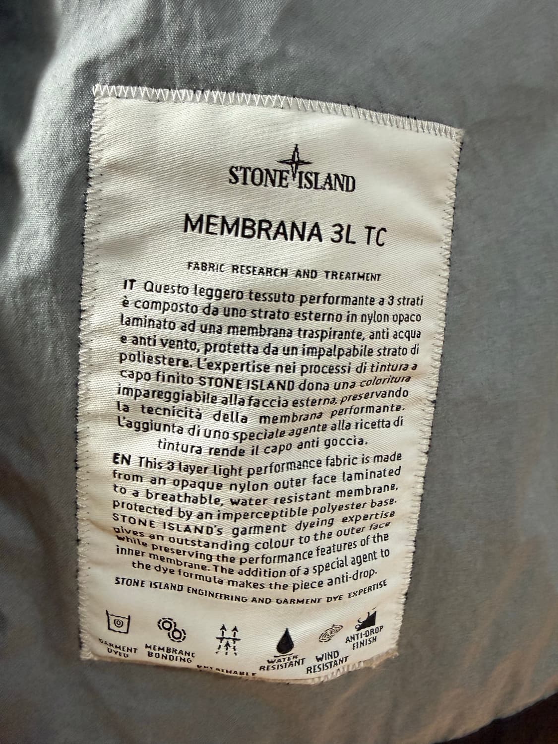 스톤아일랜드 멤브라나 3L TC 자켓 25SS 상품이미지4