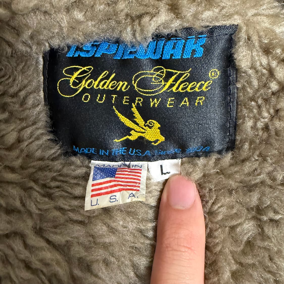 80s 빈티지 스피왁 골든 플리스 N-1 덱 자켓 굿페이드 USA L  상품이미지8