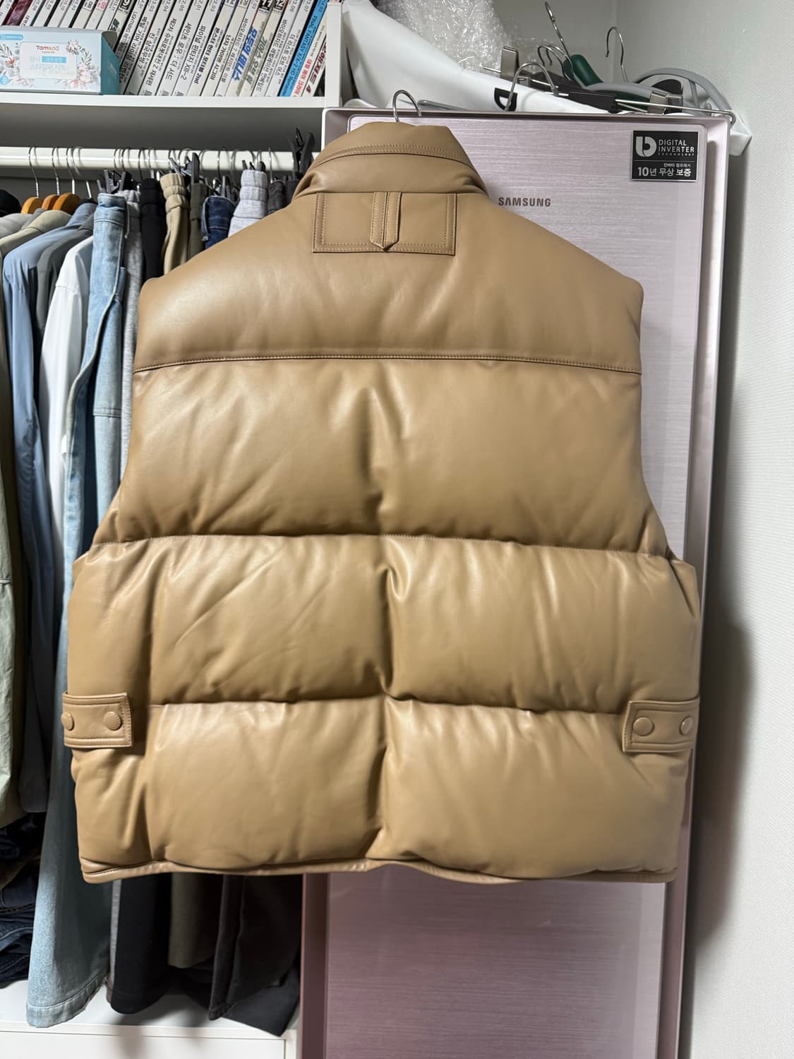 솔리드옴므 리얼래더 가죽패딩조끼 50사이즈 상품이미지2