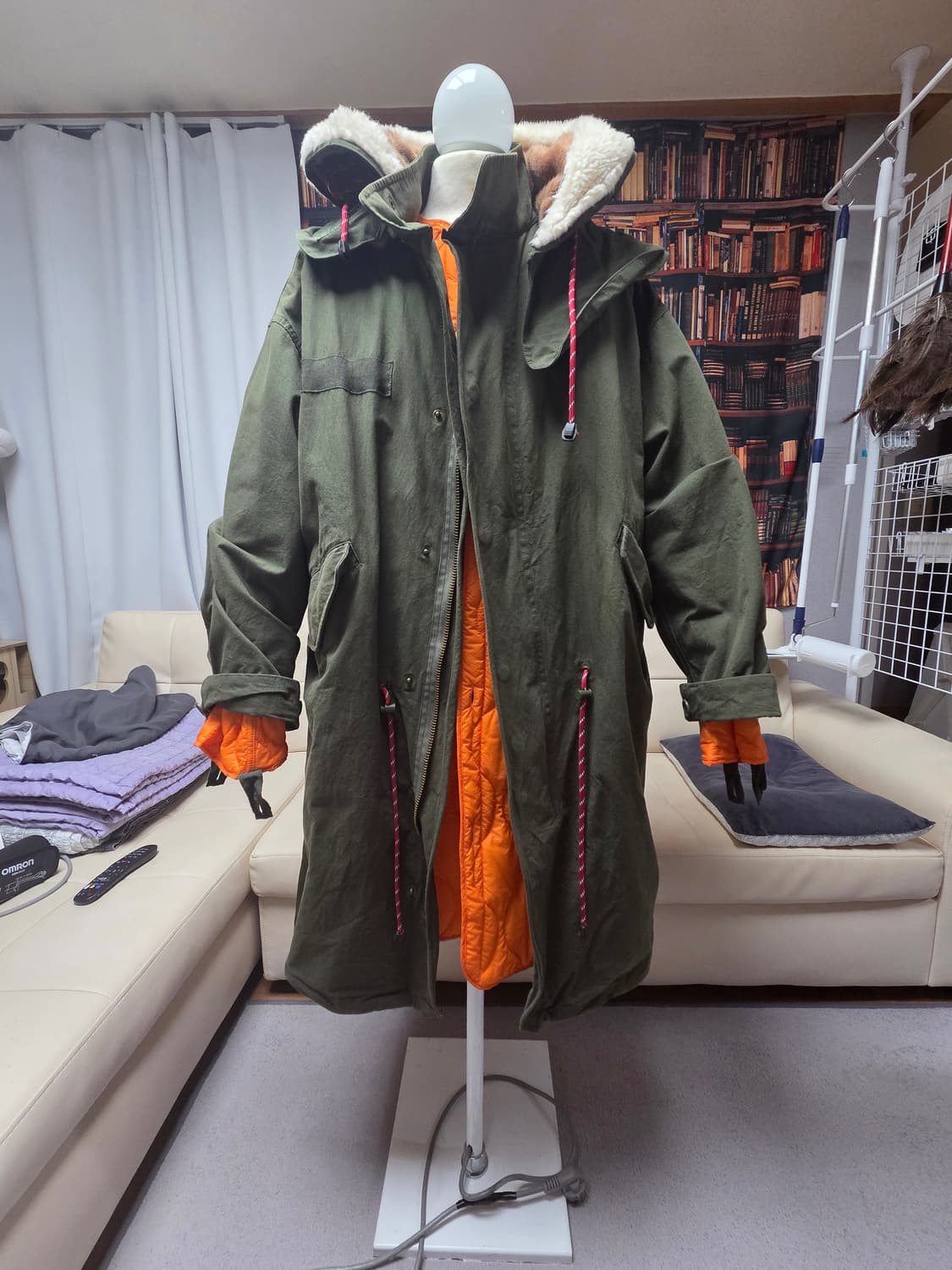 후드 내피 탈부착 야상 상품이미지1