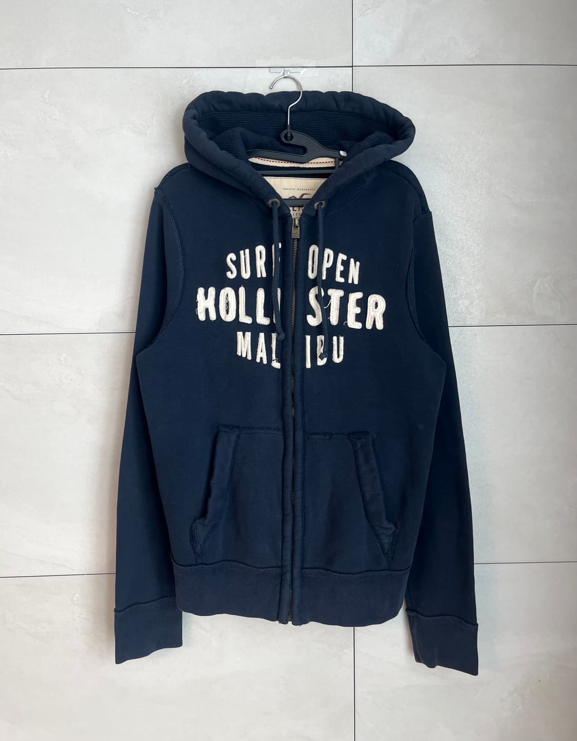 홀리스터 스펠 로고 후드집업 네이비 [M]  상품이미지1