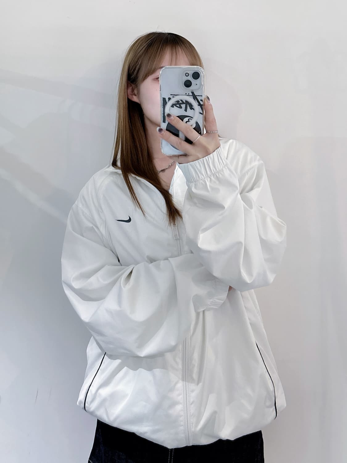 나이키 골프 화이트 투웨이 바람막이 상품이미지3