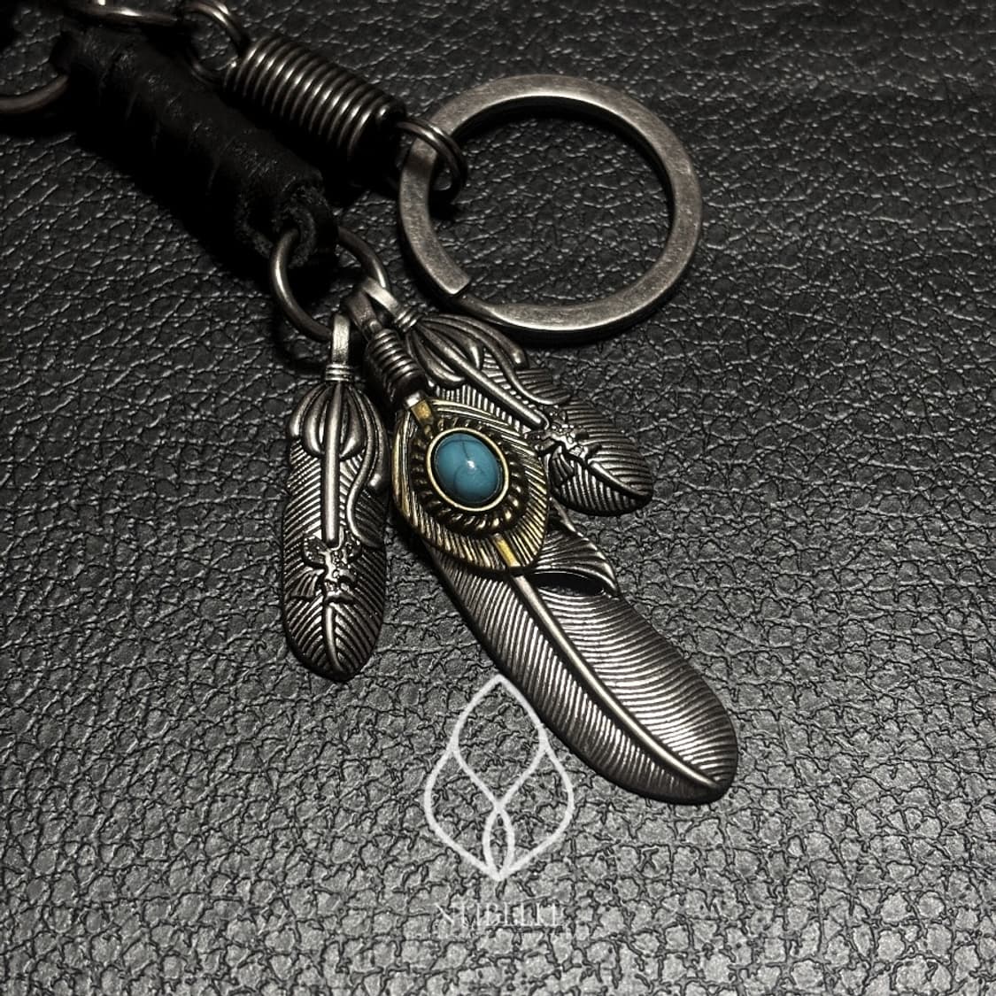🌗 Turquoise feather keyring / 터키석 깃털 키링 상품이미지4