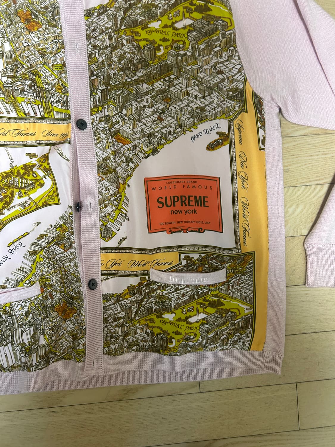 슈프림 실크 맵 가디건 핑크 - 23FW - L 상품이미지3