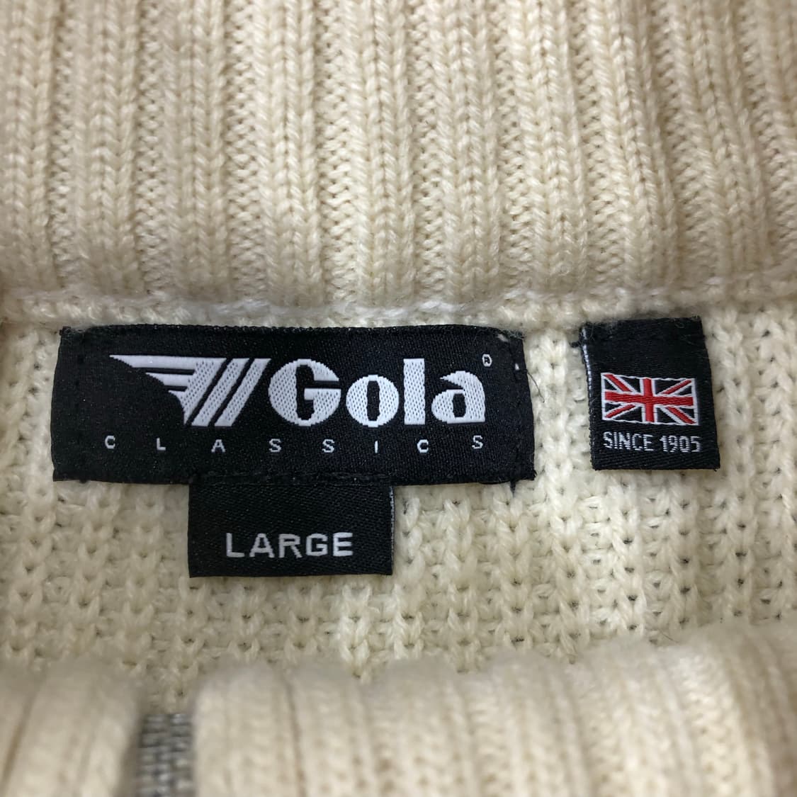 골라 Gola 백로고 니트 집업 자켓 상품이미지6