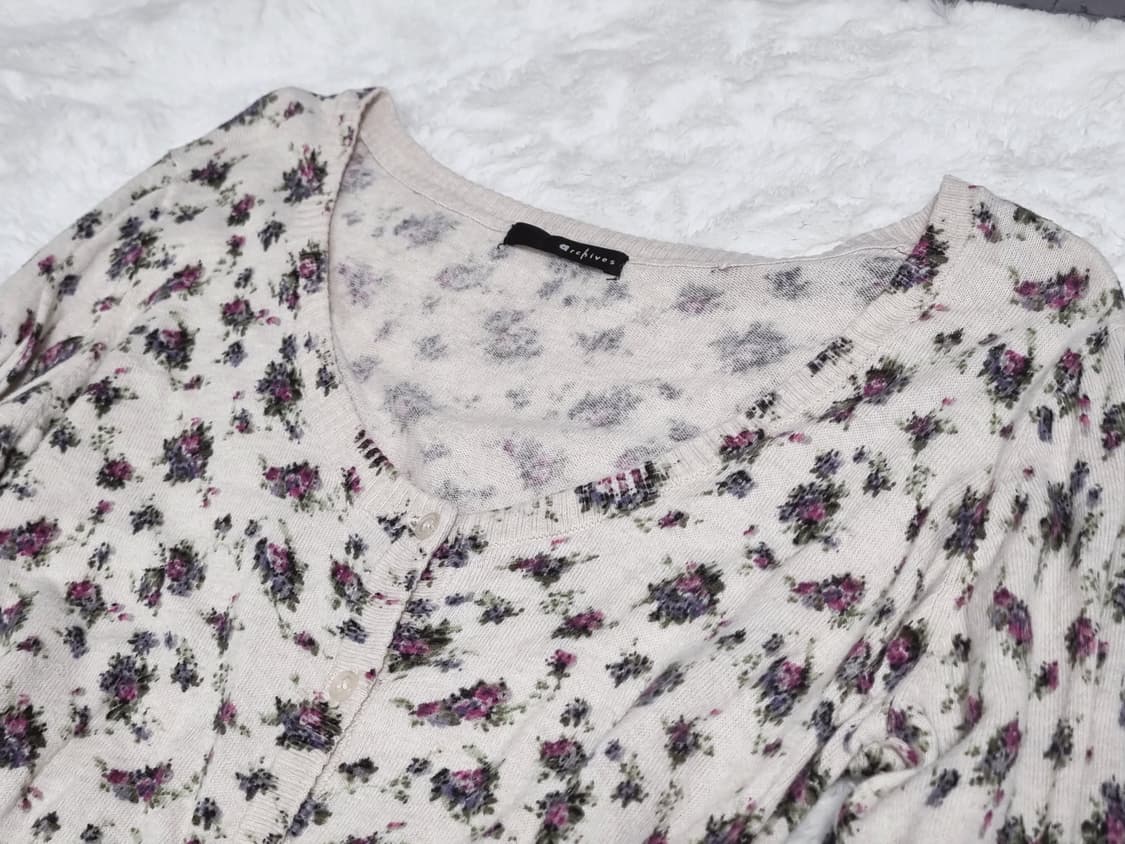 일본 빈티지 일브 플로럴 가디건 모리걸 상품이미지9