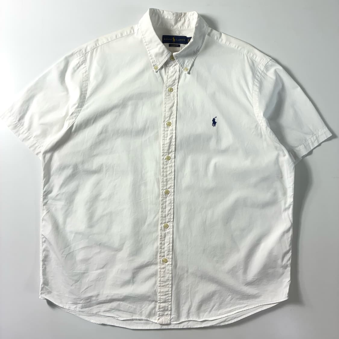 Polo  폴로 랄프로렌 자수 코튼 화이트 반팔 셔츠  상품이미지1