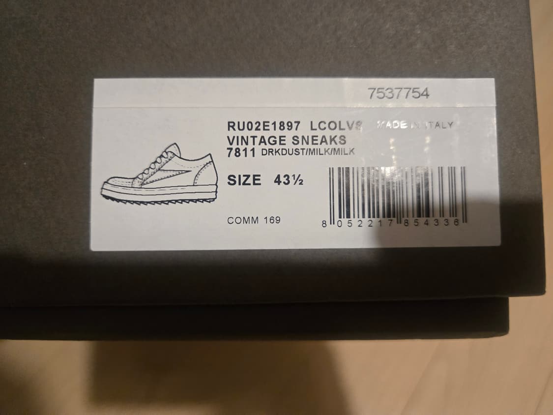 릭오웬스 다크더스트앤밀크 43.5 상품이미지4