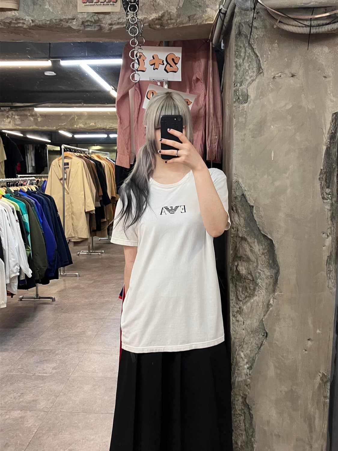 엠프리오아르마니 슬림핏 반팔 티셔츠 화이트 XL #csz3376 상품이미지2