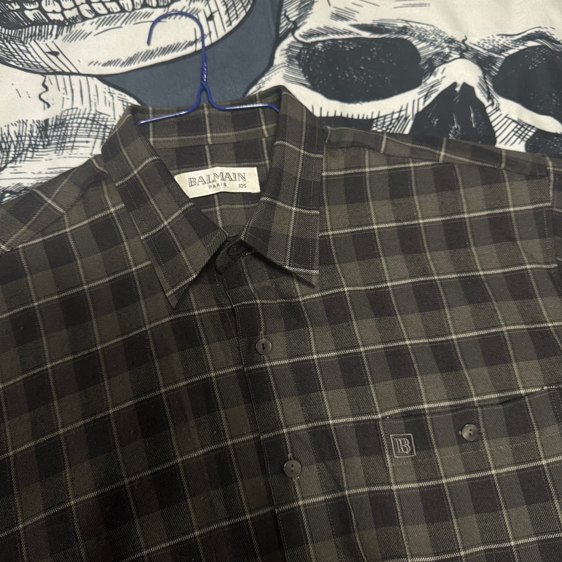 발망 체크남방 105사이즈  상품이미지3