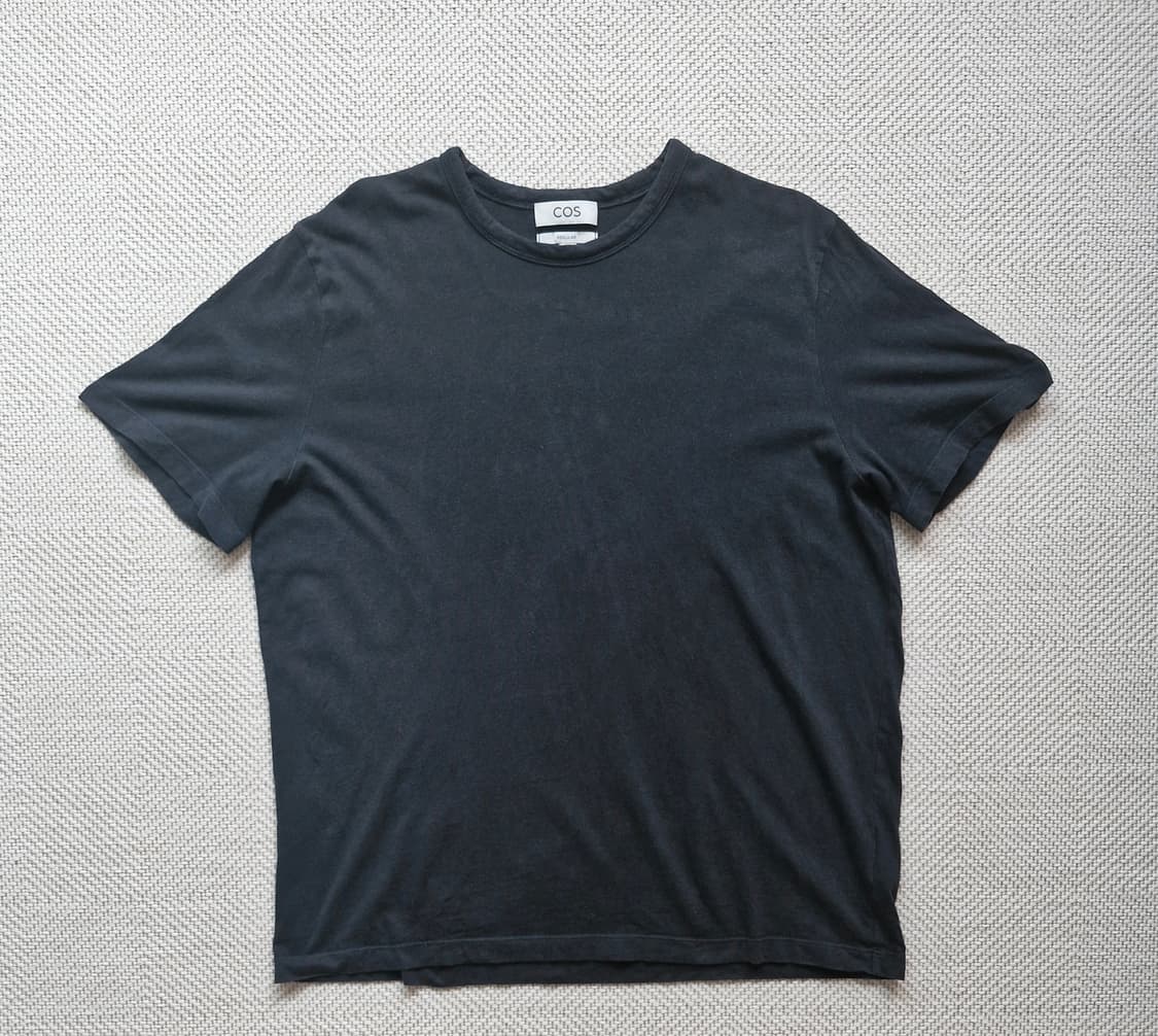 COS 코스 레귤러 브러쉬드 반팔티 L  상품이미지3